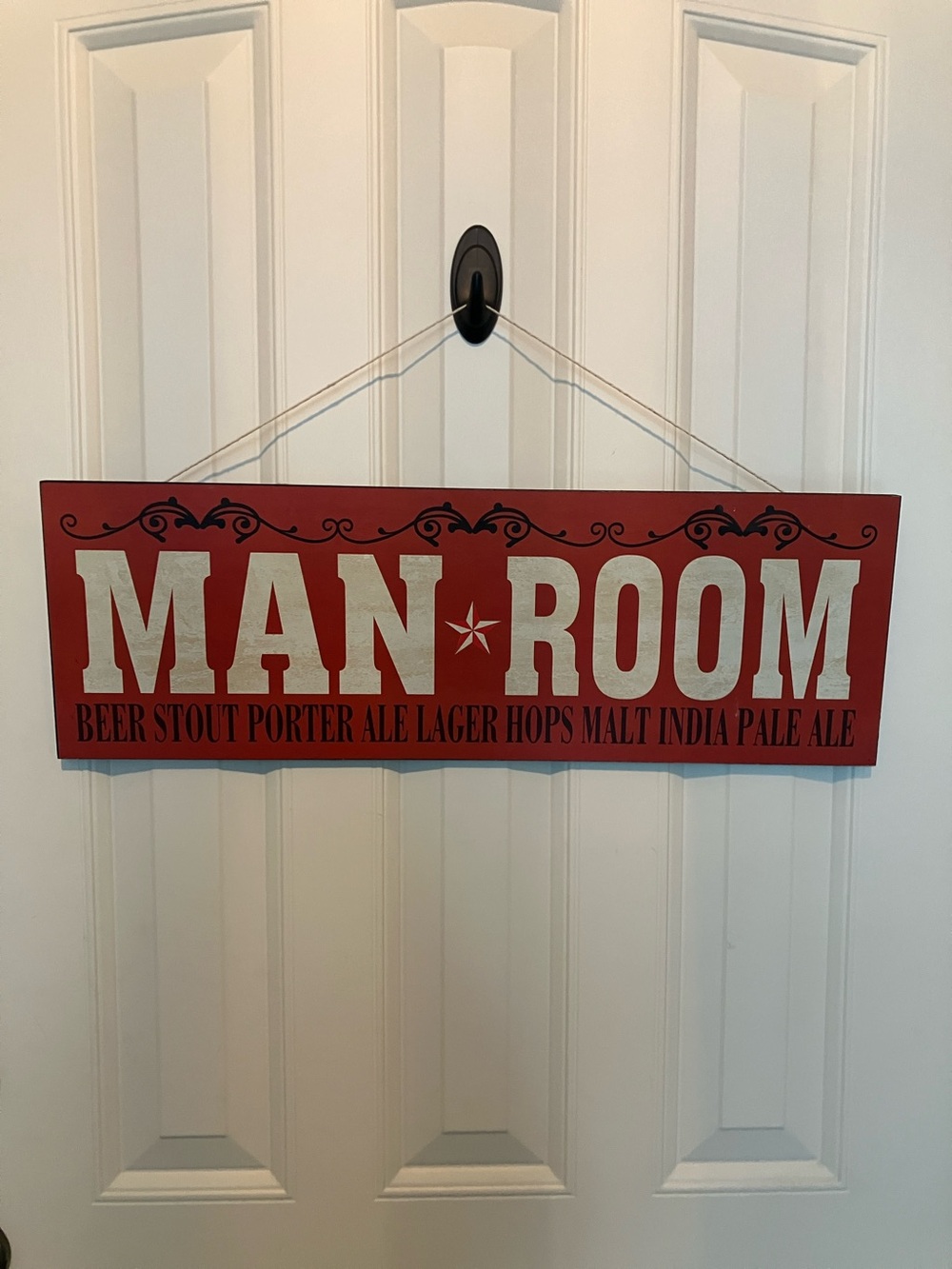Man Room (man cave) hanging sign beer sign